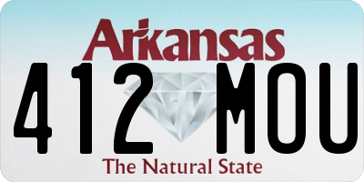 AR license plate 412MOU