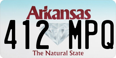 AR license plate 412MPQ