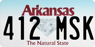 AR license plate 412MSK