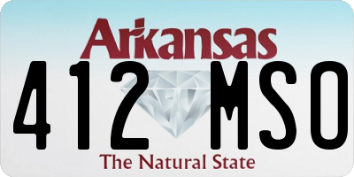 AR license plate 412MSO