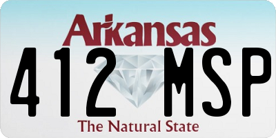 AR license plate 412MSP