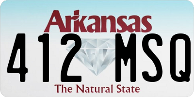 AR license plate 412MSQ