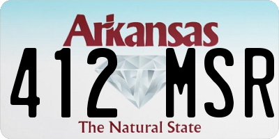 AR license plate 412MSR