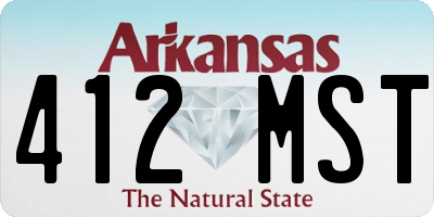 AR license plate 412MST