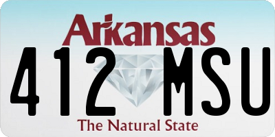 AR license plate 412MSU