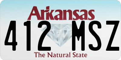 AR license plate 412MSZ
