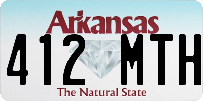 AR license plate 412MTH
