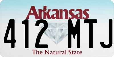 AR license plate 412MTJ