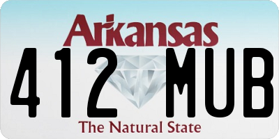 AR license plate 412MUB