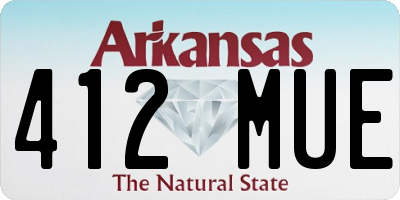 AR license plate 412MUE