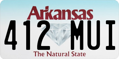 AR license plate 412MUI