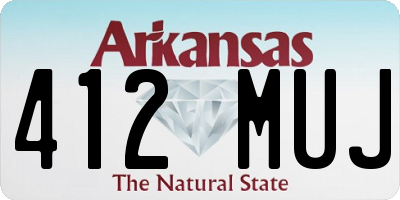 AR license plate 412MUJ