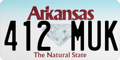 AR license plate 412MUK