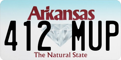 AR license plate 412MUP