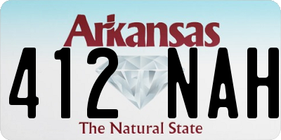 AR license plate 412NAH