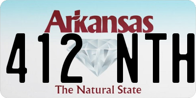 AR license plate 412NTH