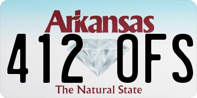 AR license plate 412OFS