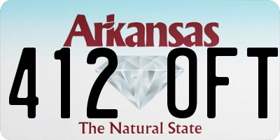 AR license plate 412OFT