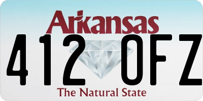 AR license plate 412OFZ