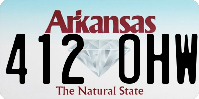 AR license plate 412OHW