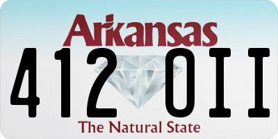 AR license plate 412OII