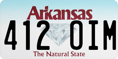 AR license plate 412OIM