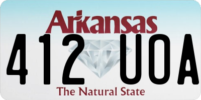AR license plate 412UOA