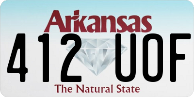 AR license plate 412UOF