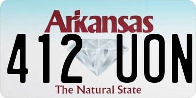AR license plate 412UON