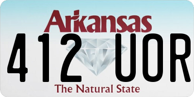 AR license plate 412UOR