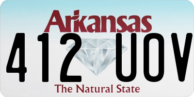 AR license plate 412UOV