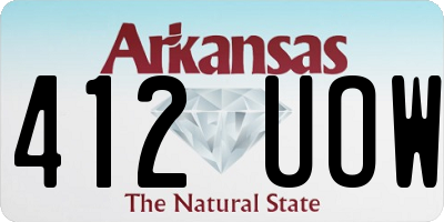 AR license plate 412UOW