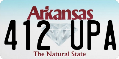 AR license plate 412UPA