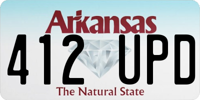 AR license plate 412UPD