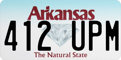 AR license plate 412UPM