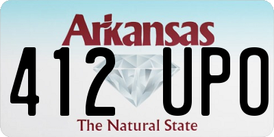 AR license plate 412UPO