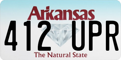 AR license plate 412UPR