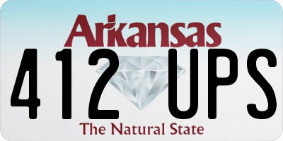 AR license plate 412UPS