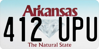 AR license plate 412UPU