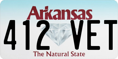 AR license plate 412VET