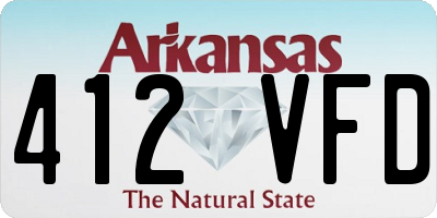 AR license plate 412VFD