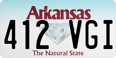 AR license plate 412VGI