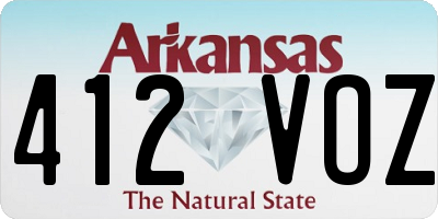 AR license plate 412VOZ