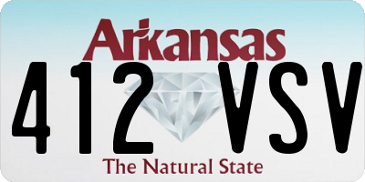 AR license plate 412VSV