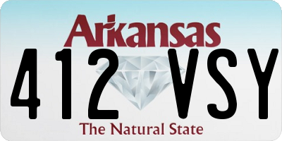 AR license plate 412VSY