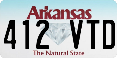 AR license plate 412VTD