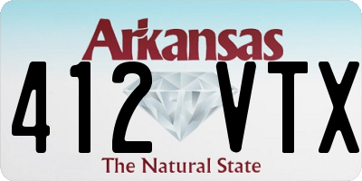 AR license plate 412VTX