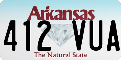 AR license plate 412VUA