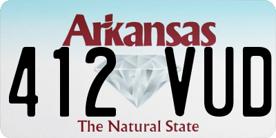 AR license plate 412VUD