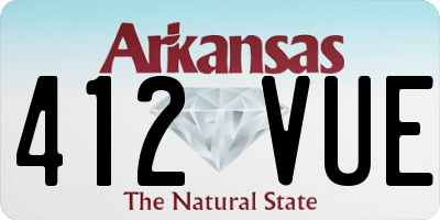 AR license plate 412VUE
